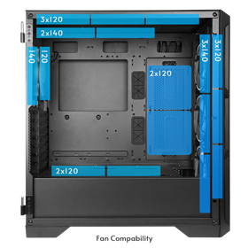 Chieftec APEX AIR GA-01B-M-OP fekete (táp nélküli) ablakos E-ATX ház