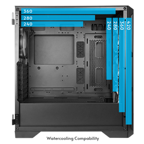 Chieftec APEX AIR GA-01B-M-OP fekete (táp nélküli) ablakos E-ATX ház