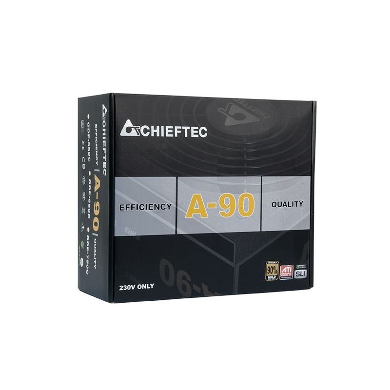 Chieftec A-90 550W ventillátorral félmoduláris dobozos tápegység
