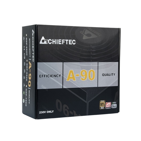 Chieftec A-90 GDP-650C 650W 80+ GOLD 14cm ventilátorral dobozos tápegység