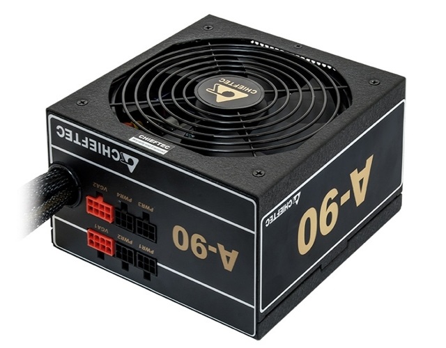 Chieftec A-90 GDP-650C 650W 80+ GOLD 14cm ventilátorral dobozos tápegység