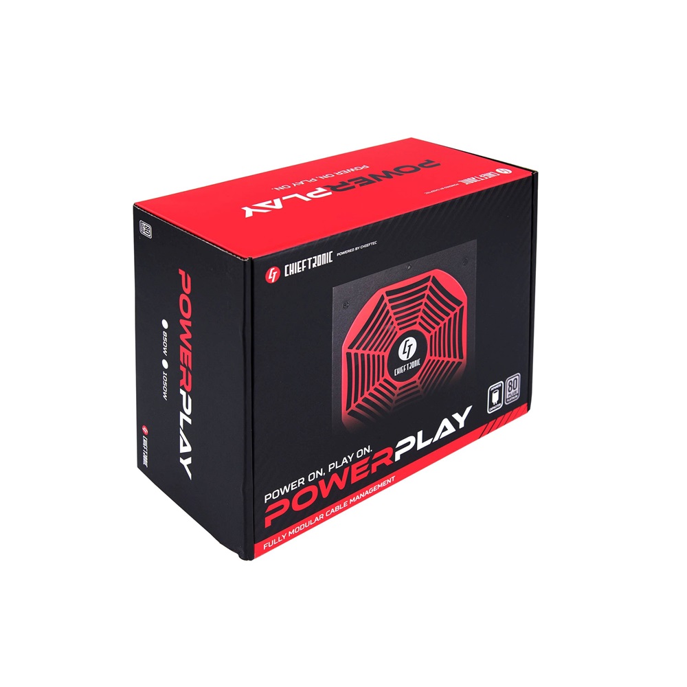 Chieftec CHIEFTRONIC PowerPlay 850W 80+ Platinum ventillátorral dobozos tápegység