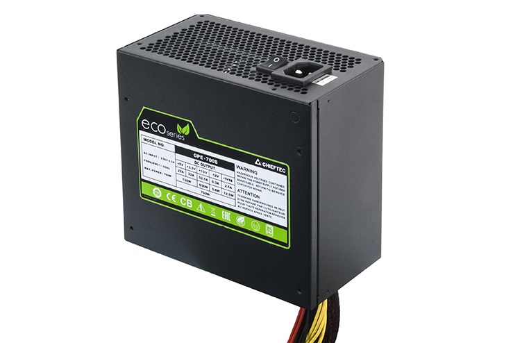 Chieftec ECO GPE-700S 700W PFC 12 cm ventilátorral tápegység