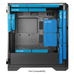 Chieftec GA-01B-TG-OP Apex A-RGB fekete (táp nélküli) ablakos EATX ház