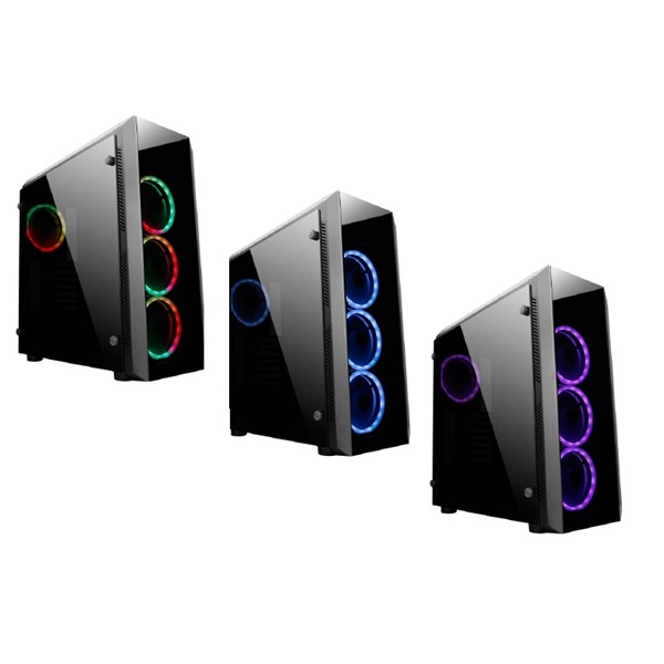 CHIEFTEC GL-02B-OP fekete (táp nélküli) ablakos ATX ház