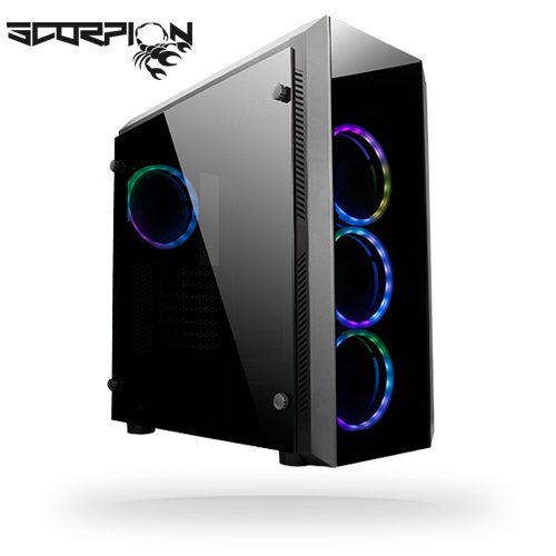 CHIEFTEC GL-02B-OP fekete (táp nélküli) ablakos ATX ház