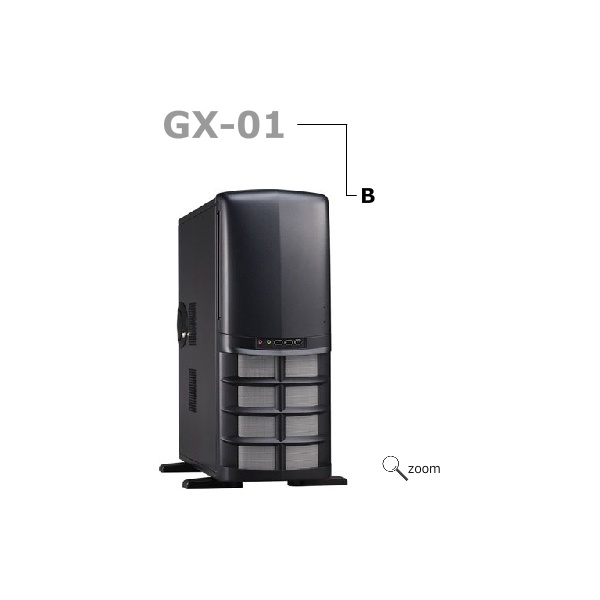 Chieftec GX-01B-OP táp nélküli fekete ATX ház