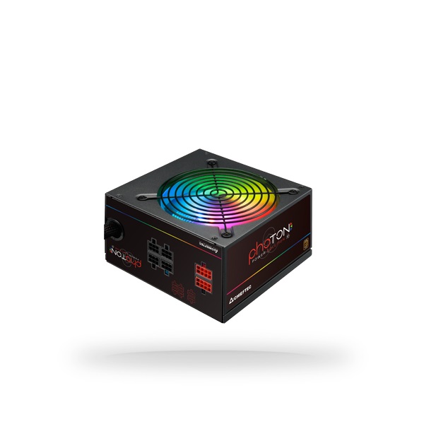 Chieftec Photon CTG-750C-RGB 750W 85+ PFC 12 cm RGB ventilátorral dobozos tápegység