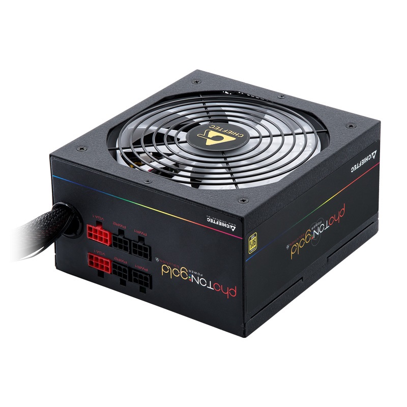 Chieftec Photon Gold GDP-750C-RGB 750W 90+ GOLD PFC 14 cm RGB ventilátorral dobozos tápegység
