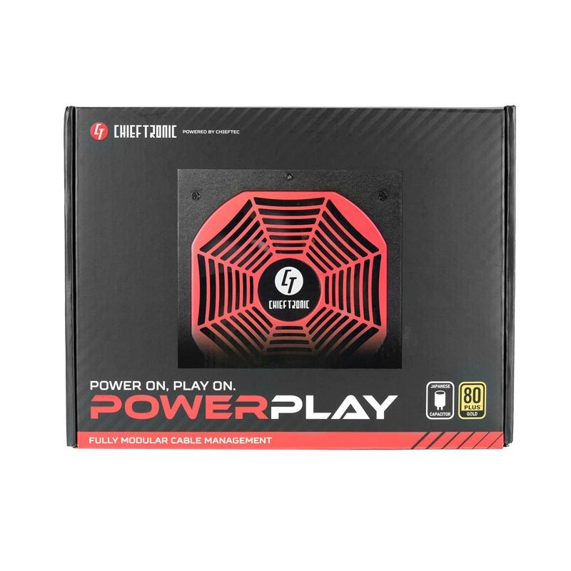 Chieftec PowerPlay Gold 650W 80+ Gold ventillátorral moduláris dobozos tápegység