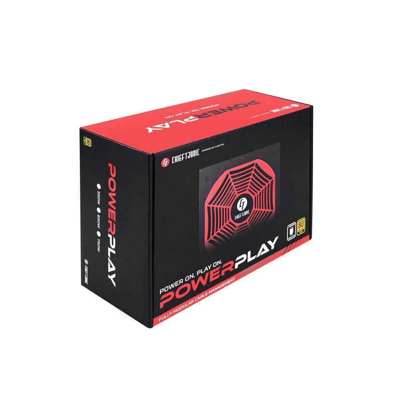 Chieftec PowerPlay Gold 650W 80+ Gold ventillátorral moduláris dobozos tápegység