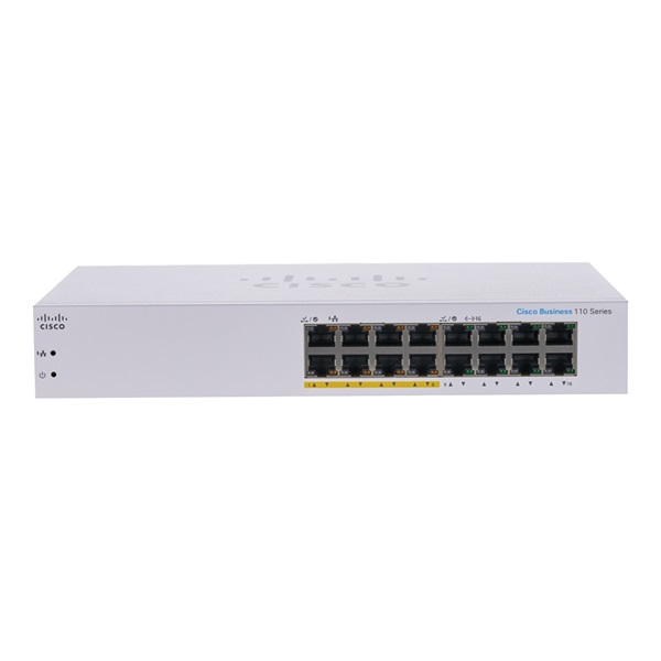 Cisco CBS110-16PP 8x GbE PoE LAN 8x GbE LAN port nem menedzselhető PoE switch
