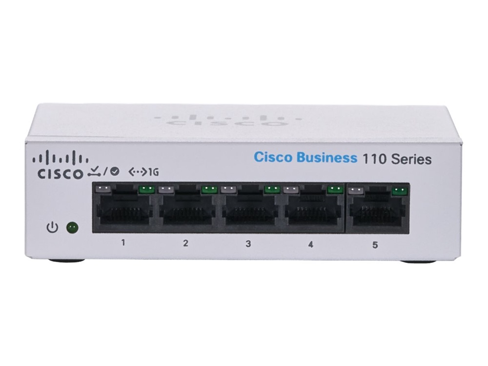 Cisco CBS110-5T-D 5x GbE LAN port nem menedzselhető switch