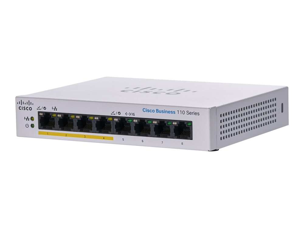 Cisco CBS110-8PP-D 4x GbE PoE LAN 4x GbE LAN port nem menedzselhető switch