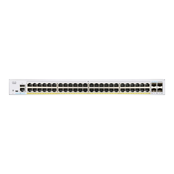 Cisco CBS350-48P-4G 48x GbE PoE+ LAN 4x SFP port L3 menedzselehtő PoE+ switch
