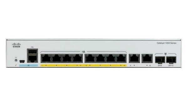 Cisco Catalyst C1000-8T-2G-L 8x GbE LAN 2x SFP/RJ45 Combo port L2 menedzselhető switch