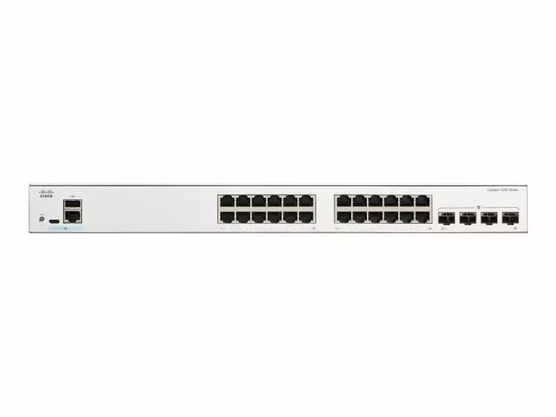 Cisco Catalyst C1200-24T-4G 24x GbE LAN 4x SFP port L2 menedzselhető switch