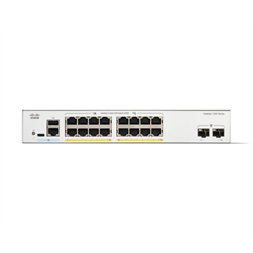 Cisco Catalyst C1300-16FP-2G 16x GbE PoE+ LAN 2x GbE SFP port L3 menedzselhető PoE switch
