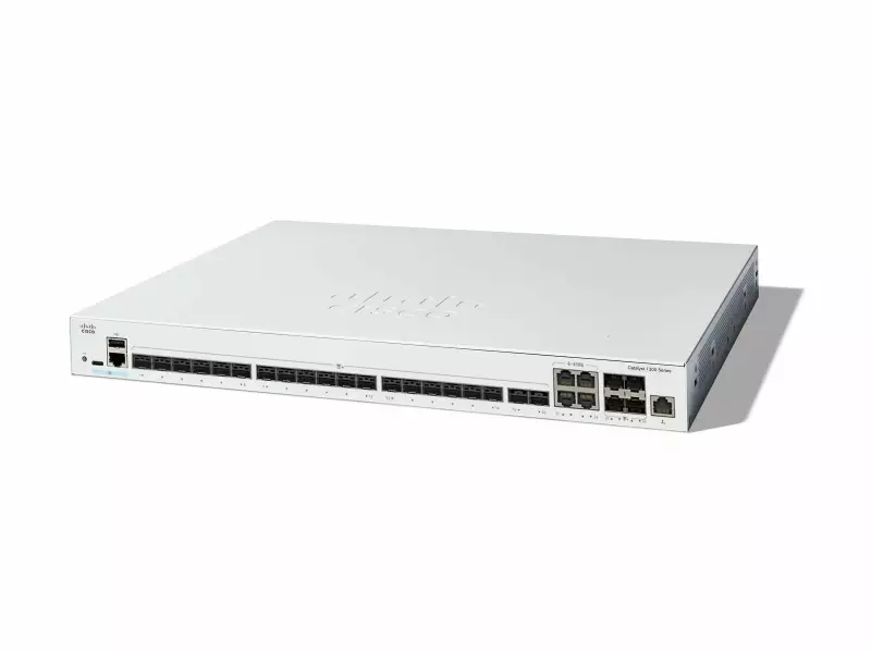 Cisco Catalyst C1300-24XS 20xSFP+ 4x10G SFP+/10G RJ45 Combo 1xGbE menedzsment port L3 menedzselhető switch