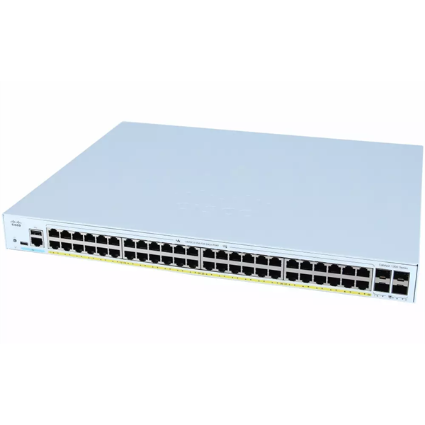 Cisco Catalyst C1300-48P-4X 48x GbE PoE+ LAN (370W) 4x10G SFP+ port L3 menedzselhető PoE switch