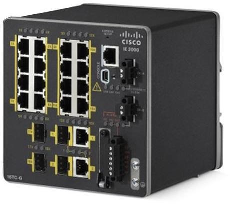 Cisco IE-2000-8TC-G-B 8xFE LAN 2xGbE SFP port LAN Base DIN sínre szerelhető ipari switch