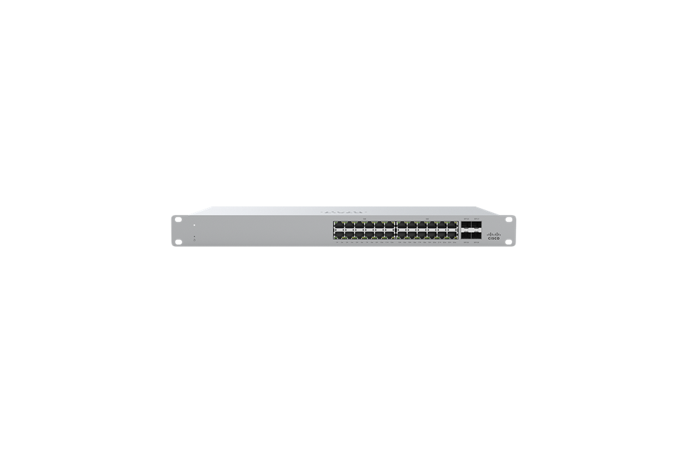 Cisco Meraki MS120-24P-HW 24x GbE PoE+ LAN 4x SFP port L2 menedzselhető PoE+ switch