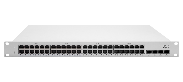 Cisco Meraki MS210-48FP-HW 48x GbE PoE+ LAN 4x SFP port L2 menedzselhető PoE+ switch