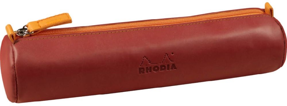 Clairefontaine Rhodiarama 215x5cm hengeres műbőr narancsvörös tolltartó
