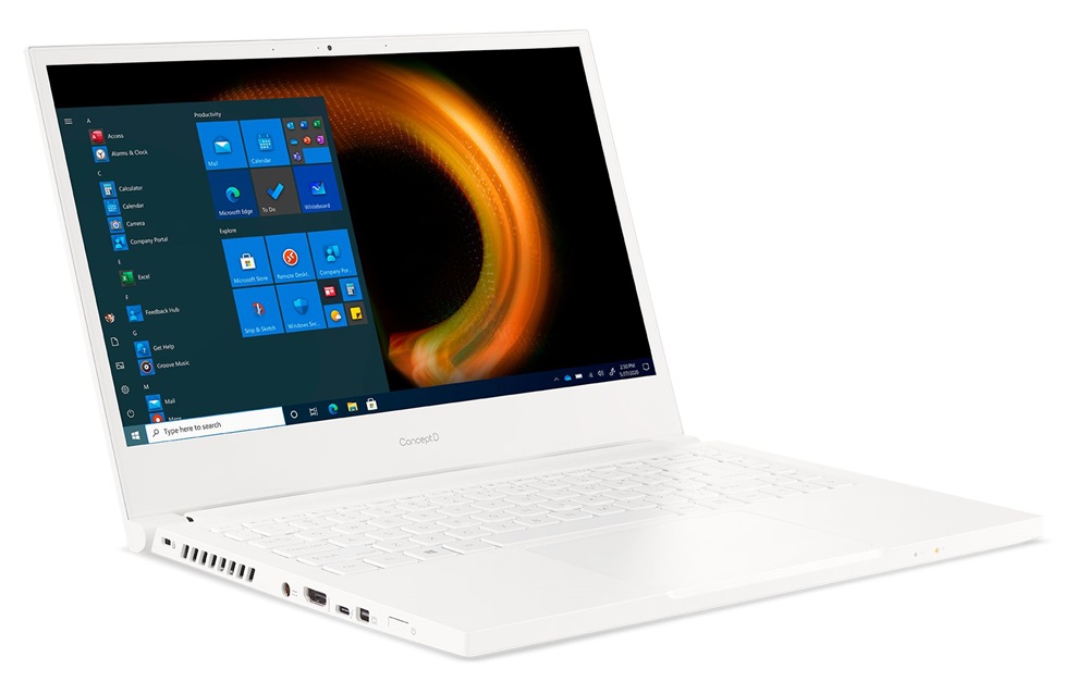 ConceptD CN314-73P-781N 14"FHD/Intel Core i7-11800H/16GB/1TB/Quadro T1200 4GB/Win11 Pro/fehér laptop