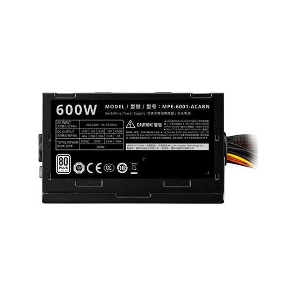 Cooler Master Elite V4 ATX desktop tápegység 600W 80+ BOX