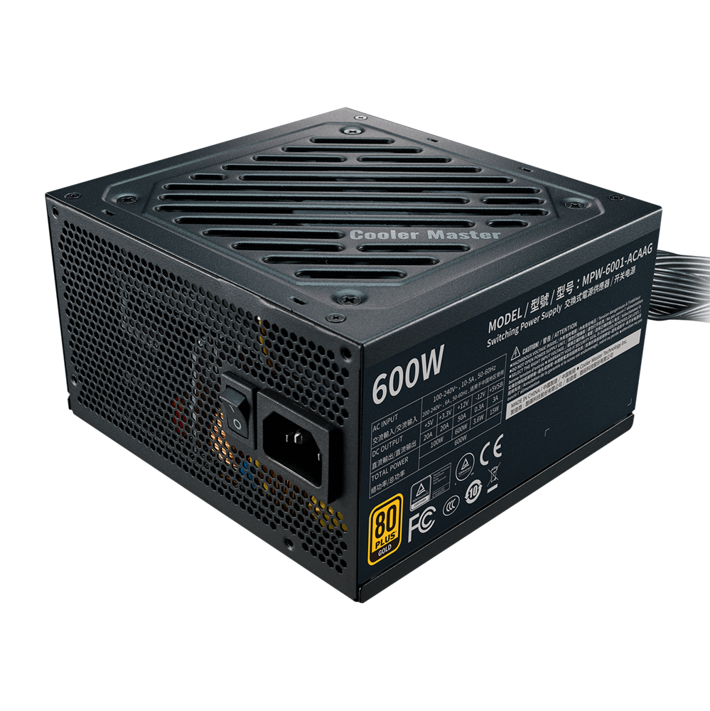 Cooler Master G600 600W 80+ Gold 12cm ventillátorral tápegység