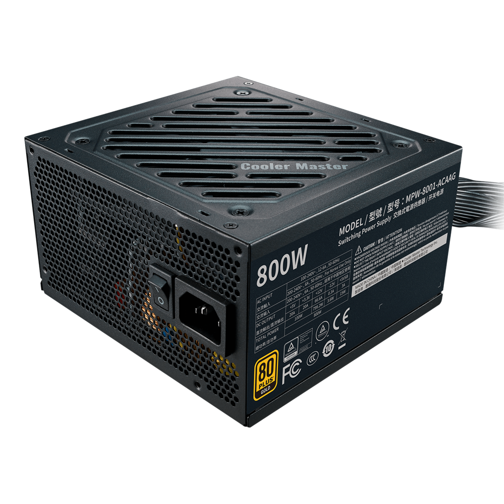 Cooler Master G800 800W 80+ Gold 12cm ventillátorral tápegység