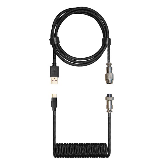 Cooler Master KB-CBZ1 1,5m USB Type-A - USB Type-C fekete tekercselt billentyűzetkábel