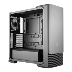 Cooler Master MASTERBOX E500 fekete (táp nélküli) edzett üveg midi ATX ház