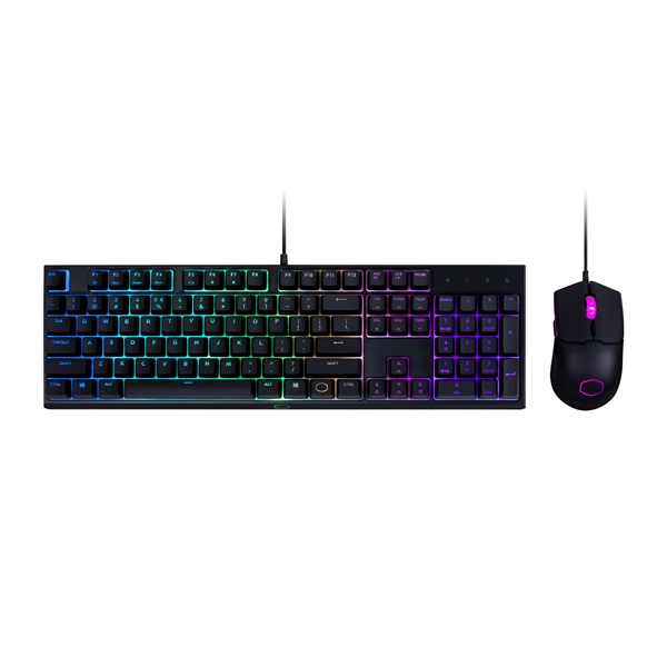 Cooler Master MS-110 HUN fekete USB RGB világító billentyűzet + egér