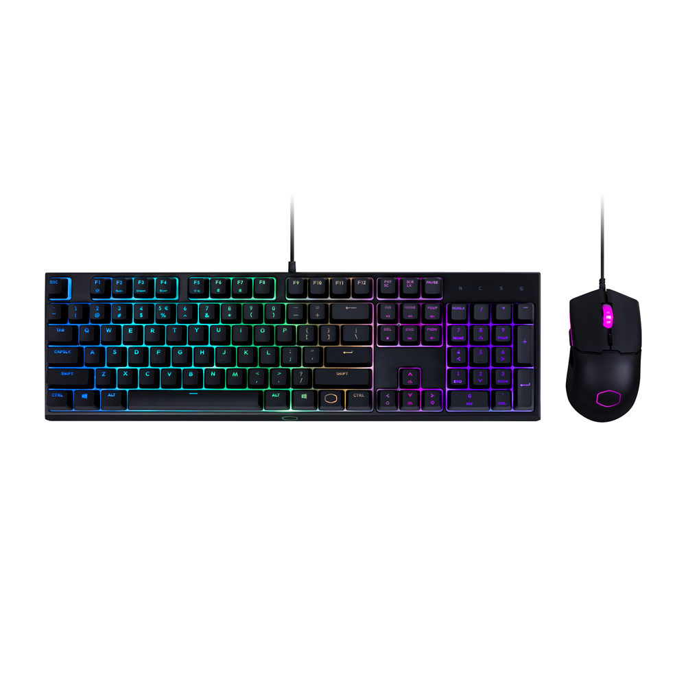 Cooler Master MS-110 HUN fekete USB RGB világító billentyűzet + egér