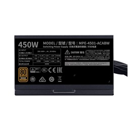 Cooler Master MWE 450W Bronze V2 12cm ventilátorral dobozos tápegység