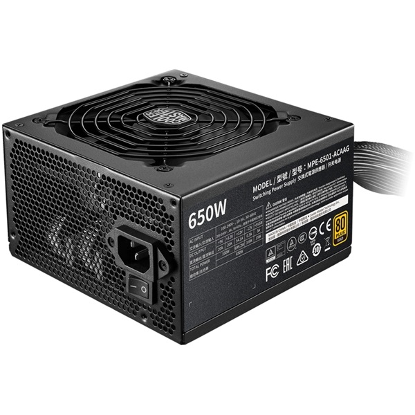 Cooler Master MWE 650W 80+ Gold - V2 12cm ventillátorral dobozos tápegység