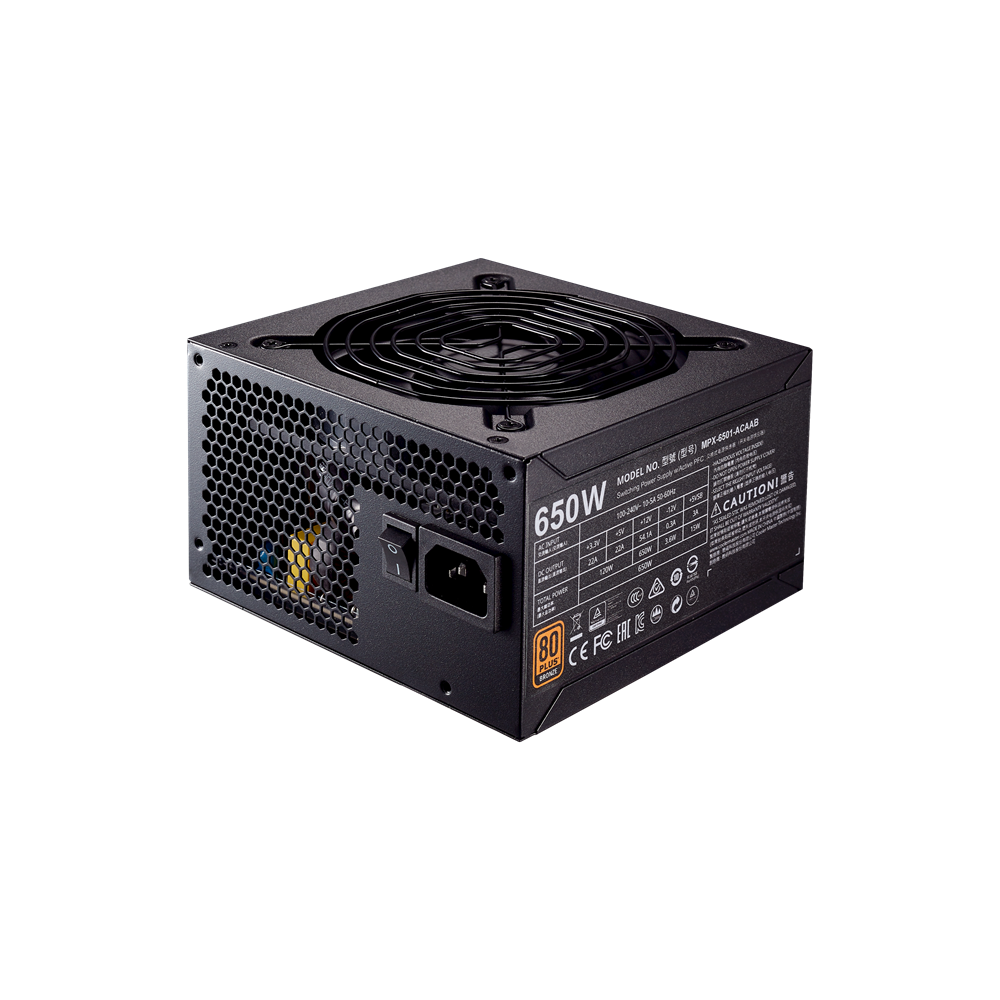 Cooler Master MWE 650W GOLD 12cm ventillátorral dobozos tápegység