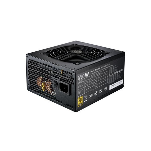 Cooler Master MWE 650W GOLD 12cm ventillátorral dobozos tápegység
