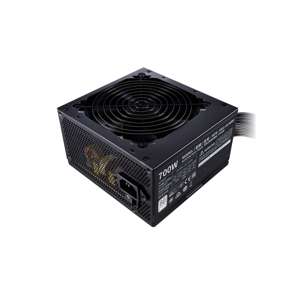Cooler Master MWE 700 WHITE v2 700W PFC 12 cm ventilátorral dobozos tápegység