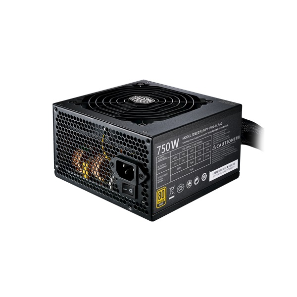 Cooler Master MWE 750W GOLD 12cm ventillátorral dobozos tápegység
