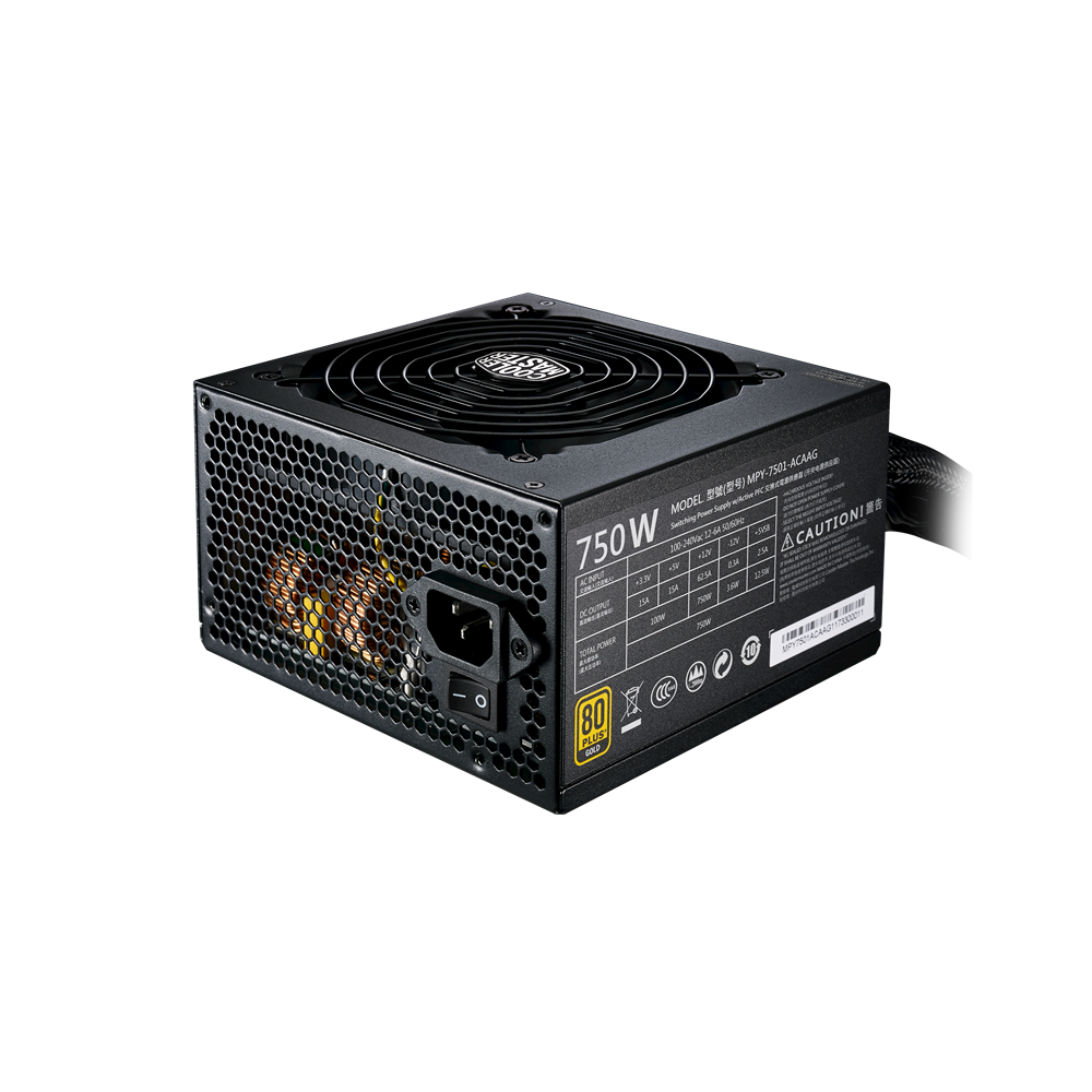 Cooler Master MWE 750W GOLD 12cm ventillátorral dobozos tápegység