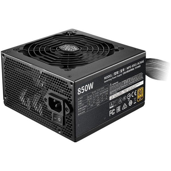 Cooler Master MWE 850W 80+ Gold - V2 12cm ventillátorral dobozos tápegység