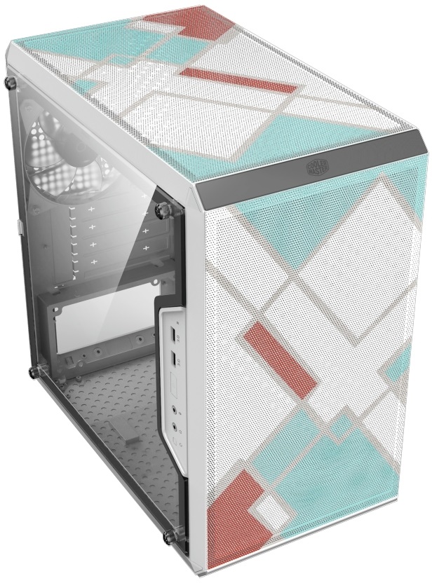 Cooler Master Micro MasterBox Q300L Retro ablakos fehér mATX ház