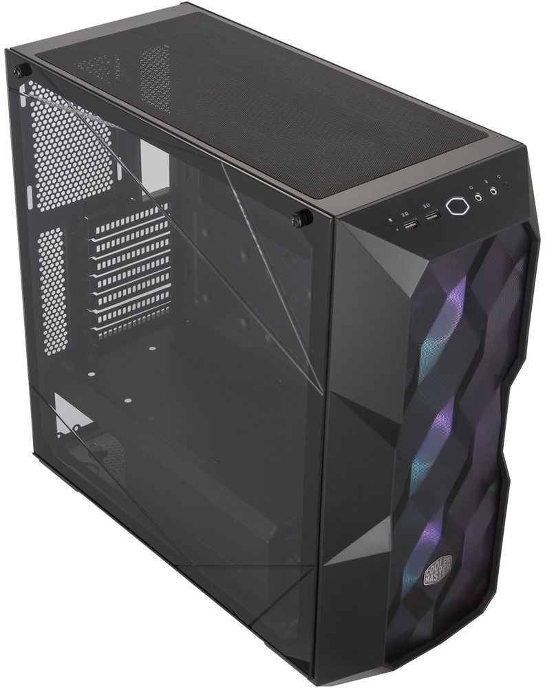 Cooler Master Midi MasterBox TD500 MESH (Táp nélküli) ablakos fekete ATX ház + ARGB kontroller