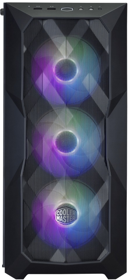 Cooler Master Midi MasterBox TD500 MESH (Táp nélküli) ablakos fekete ATX ház + ARGB kontroller