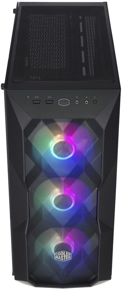 Cooler Master Midi MasterBox TD500 MESH (Táp nélküli) ablakos fekete ATX ház + ARGB kontroller