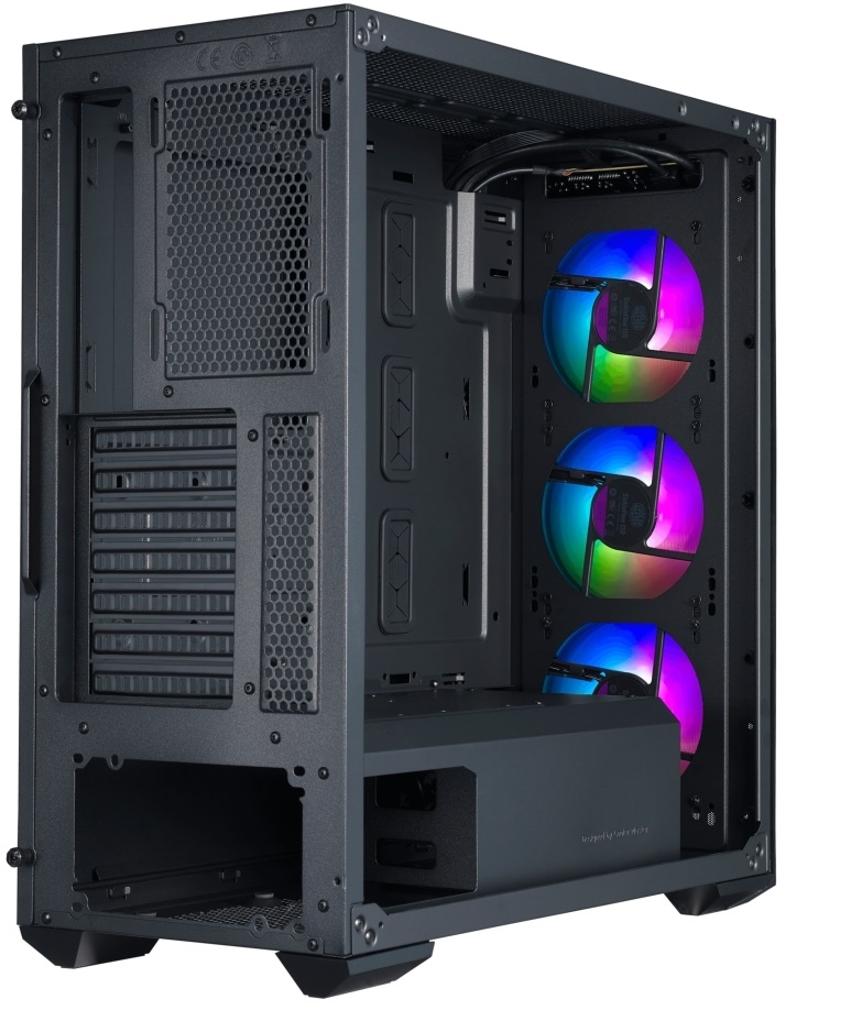 Cooler Master Midi MasterBox TD500 MESH (Táp nélküli) ablakos fekete ATX ház + ARGB kontroller