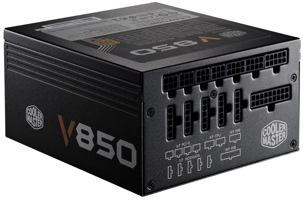 Cooler Master V850 Fully-Modular 850W PFC 12 cm ventilátorral dobozos tápegység